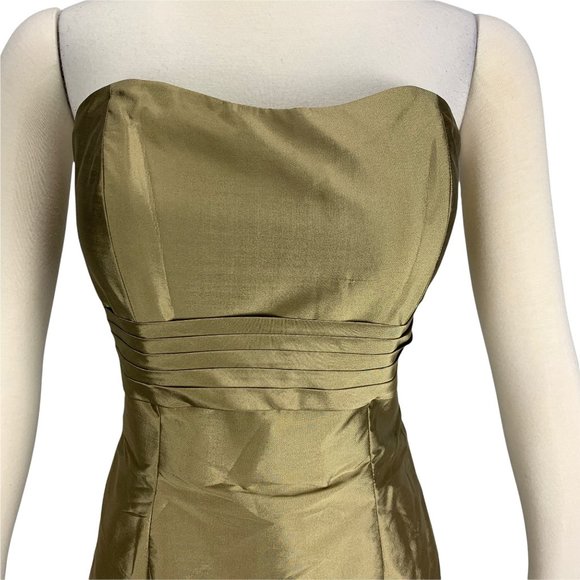 ANGELINA FACCENDA 8 DRESS NWT BRIDESMAIDS BY MORI LEE GOLD 20202 MIDI - Picture 8 of 9